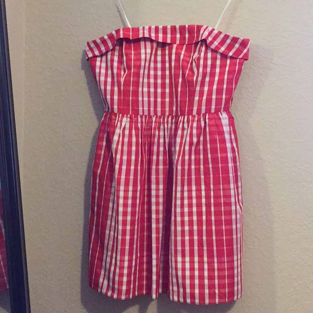 Vineyard Vines strapless gingham dress sz 16